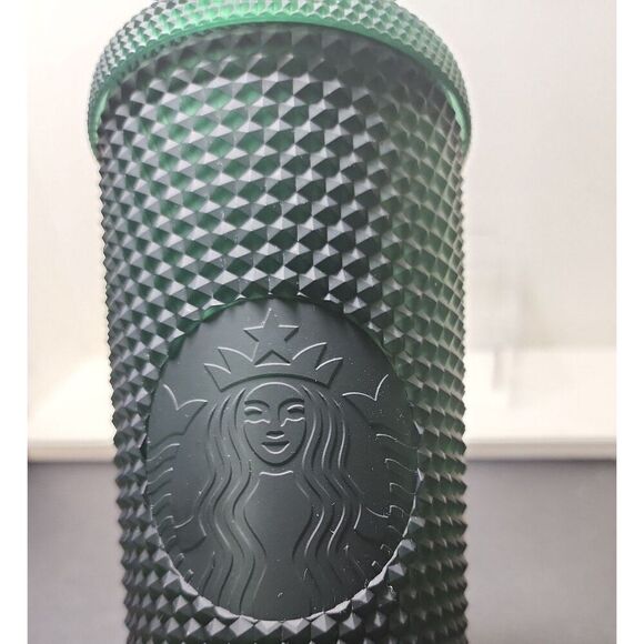 Starbucks Dark Green Studded Tumbler 24oz Venti - Picture 1 of 4
